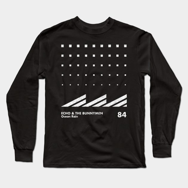 Ocean Rain / Echo & The Bunnymen / Minimal Graphic Design Tribute Long Sleeve T-Shirt by saudade